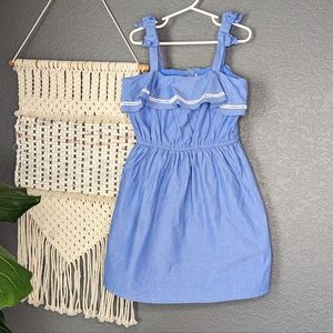 Blue Sleeveless Kids Dress